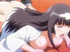Glum hentai chick is fucked on the table