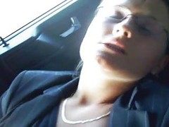 She loves about masturbate in car