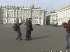 Cultural walk turns into bawdy foursome fuck